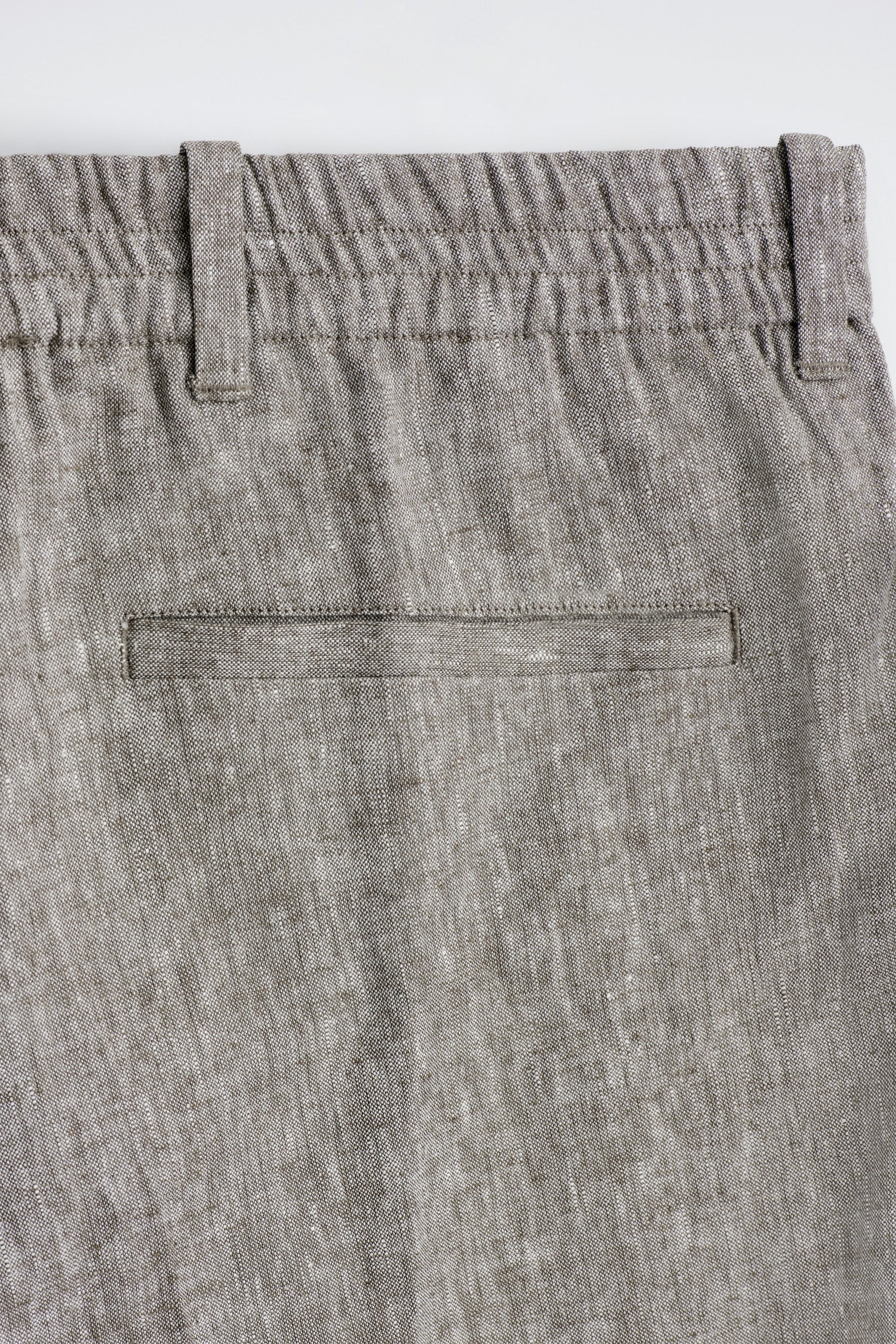 LINEN RELAXED-FIT STRAIGHT-LEG TROUSERS