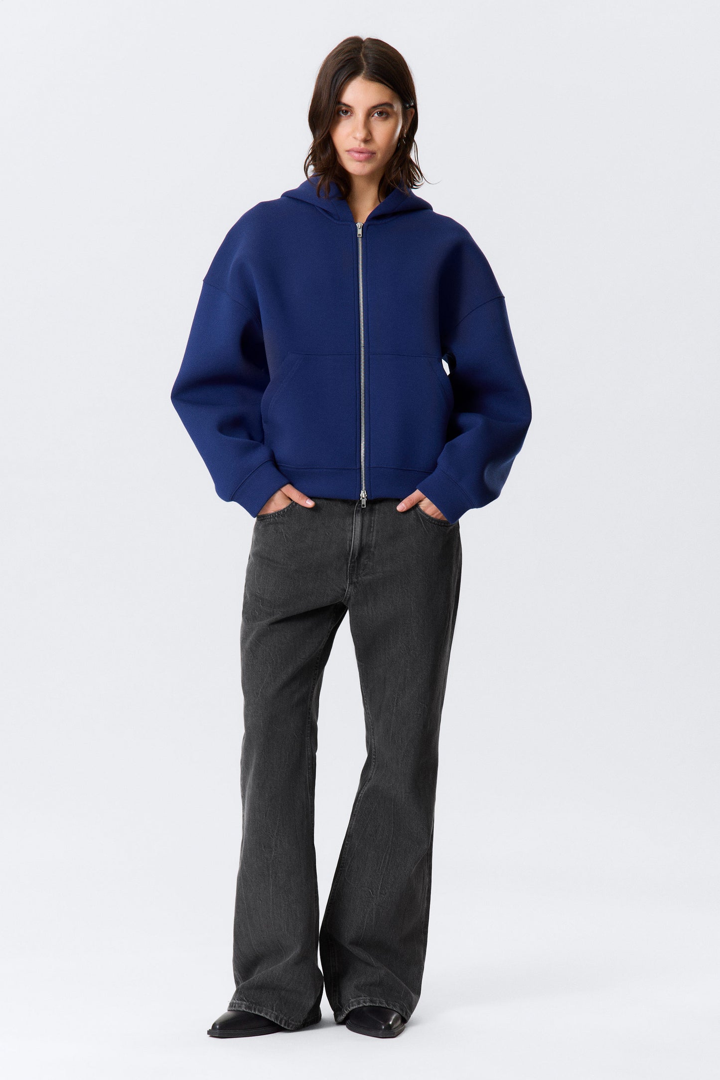 Oversized Scuba-Zip-Hoodie