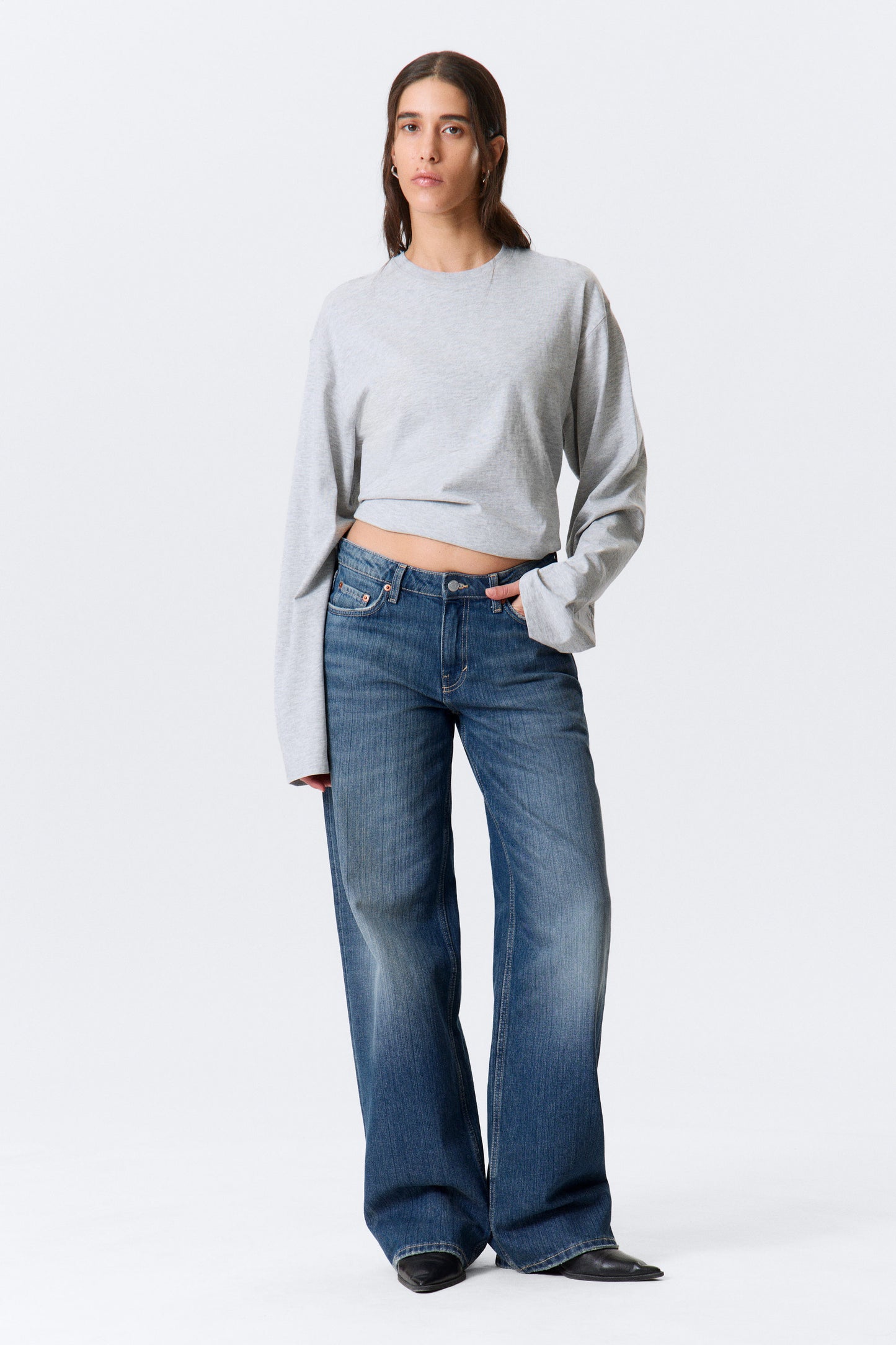 Ample Low Waist Loose Wide Leg Jeans