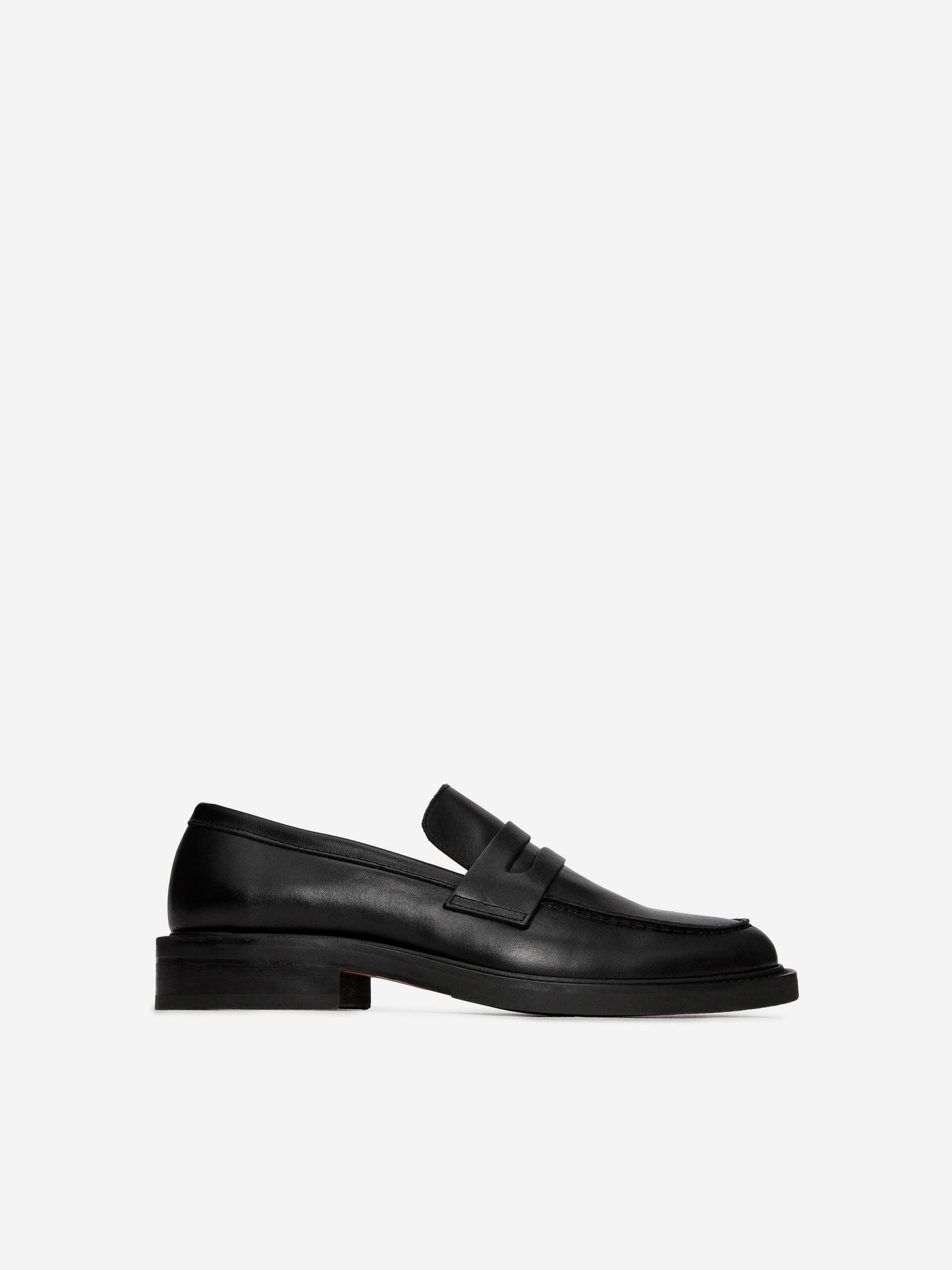 Penny-Loafer aus Leder-Schwarz-13204