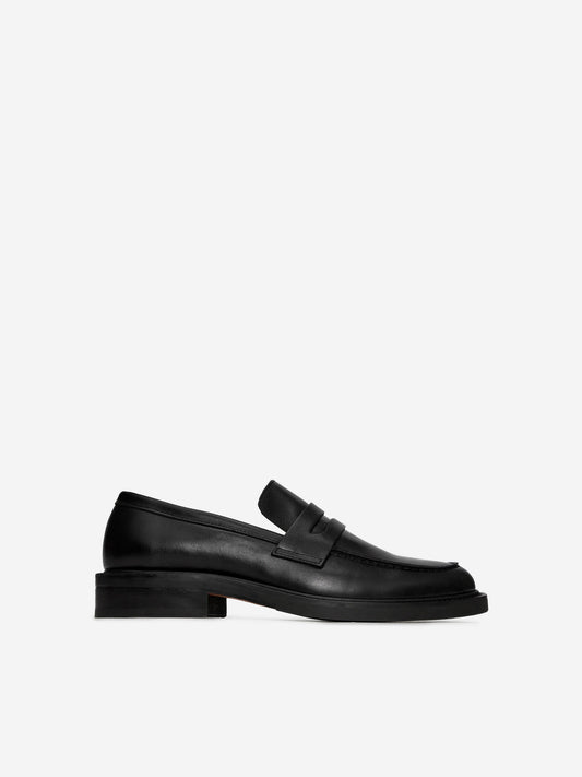 Penny-Loafer aus Leder-Schwarz-13204