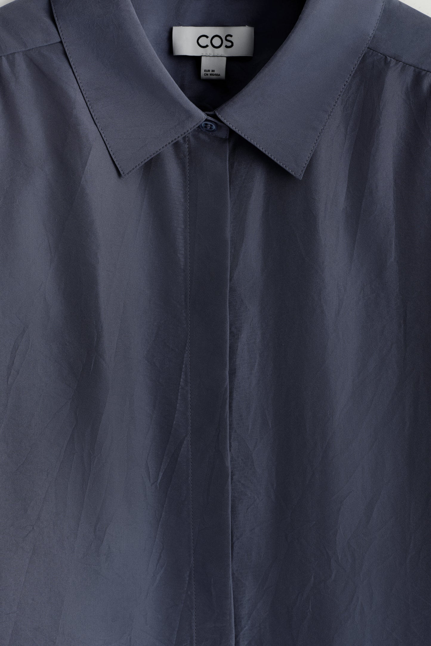 GATHERED CRINKLED-SILK SHIRT