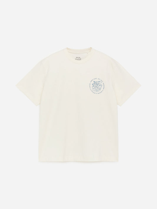 ARKET CAFÉ T-Shirt mit Print-Weiß-17985