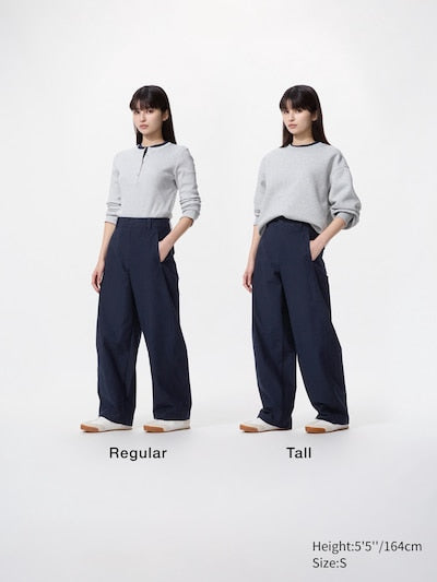 Jersey Barrel Leg Trousers