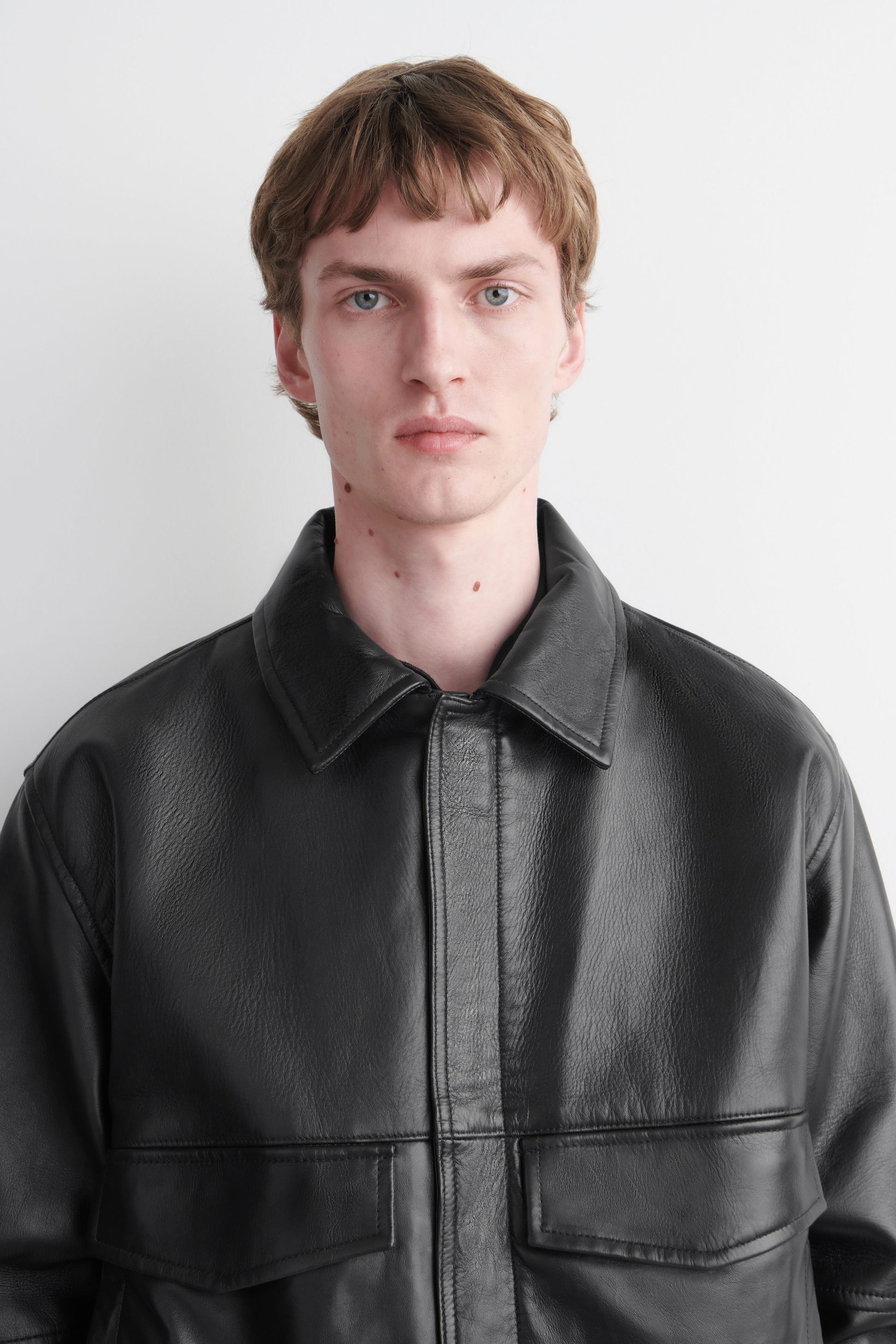 LEATHER BLOUSON JACKET