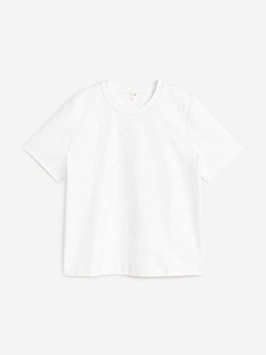 PEARL Schweres T-Shirt-Weiß-4931