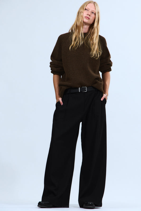Weite Anzughose mit niedriger Taille