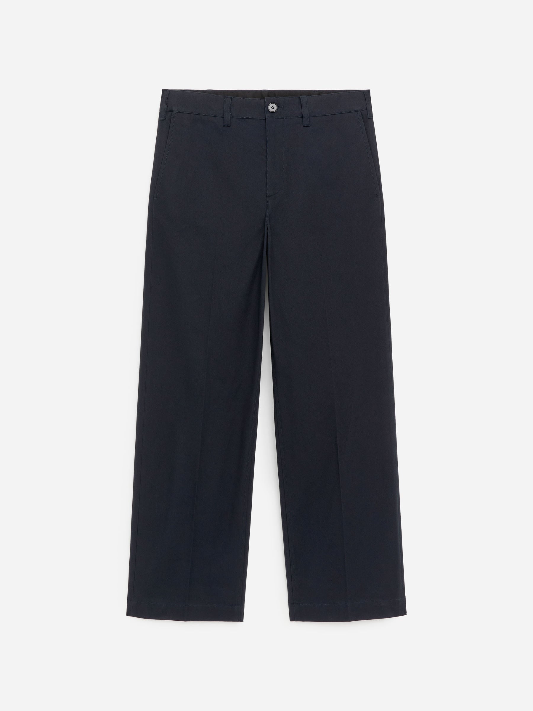 Lockere Hose aus Baumwolltwill-Blau-18458