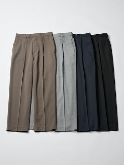 Pleated Wide Tapered Trousers